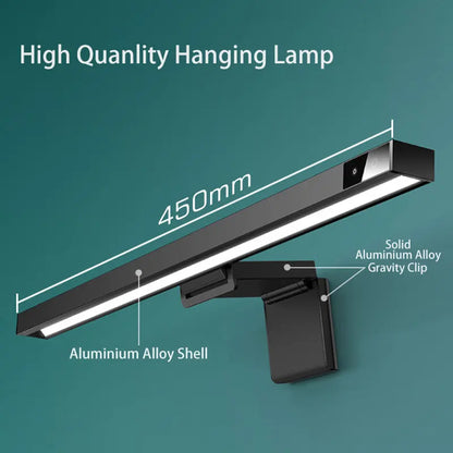 Barra de luz para monitor DecorBites™ 3 en 1: Lámpara de pantalla de aluminio USB con tecnología de cuidado ocular.