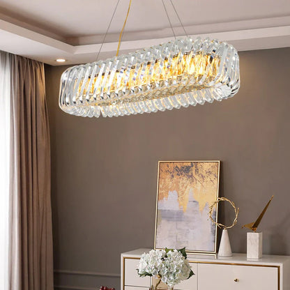 DecorBites™ Crystal LED Ceiling Chandelier: Elegant European Home Décor Pendant Lights