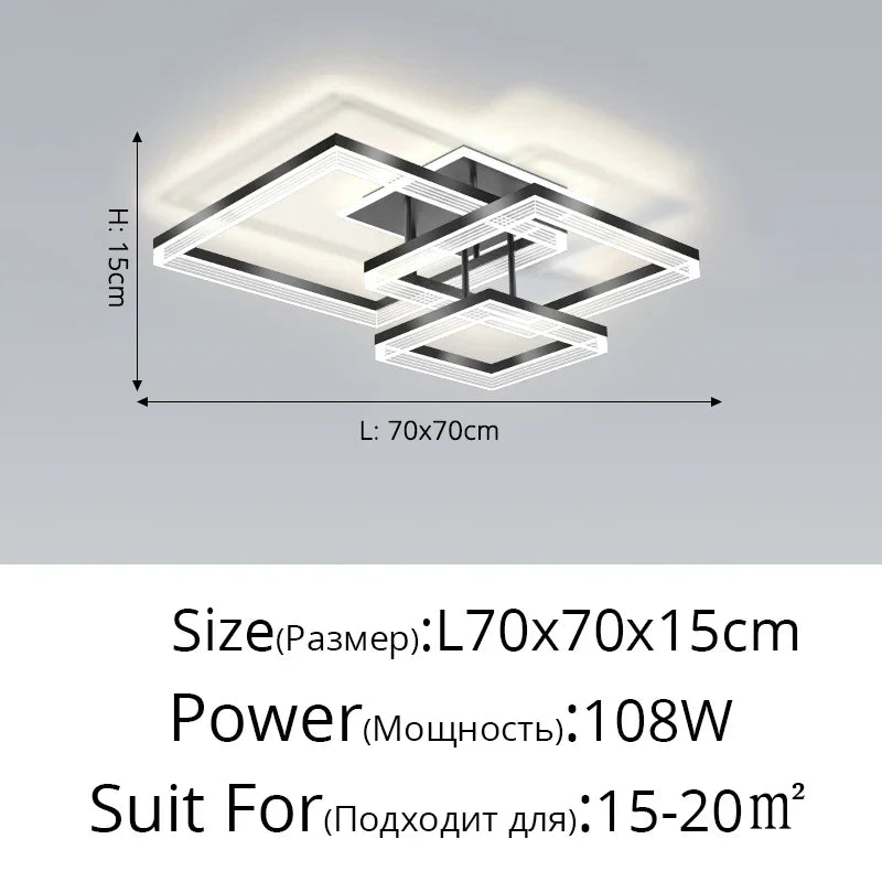 ثريا دائرية من الأكريليك من DecorBites™ - ديكور إضاءة داخلي عصري لغرفة المعيشة