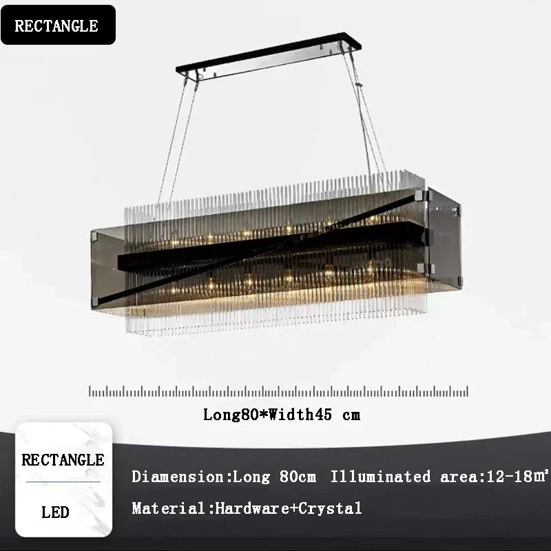 Lámpara de araña colgante de cristal DecorBites™ para una decoración de comedor de lujo