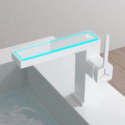 DecorBites™ Gun Grey Digital Display Basin Faucet: Modern Black Bathroom Sink Tap with Temperature Display