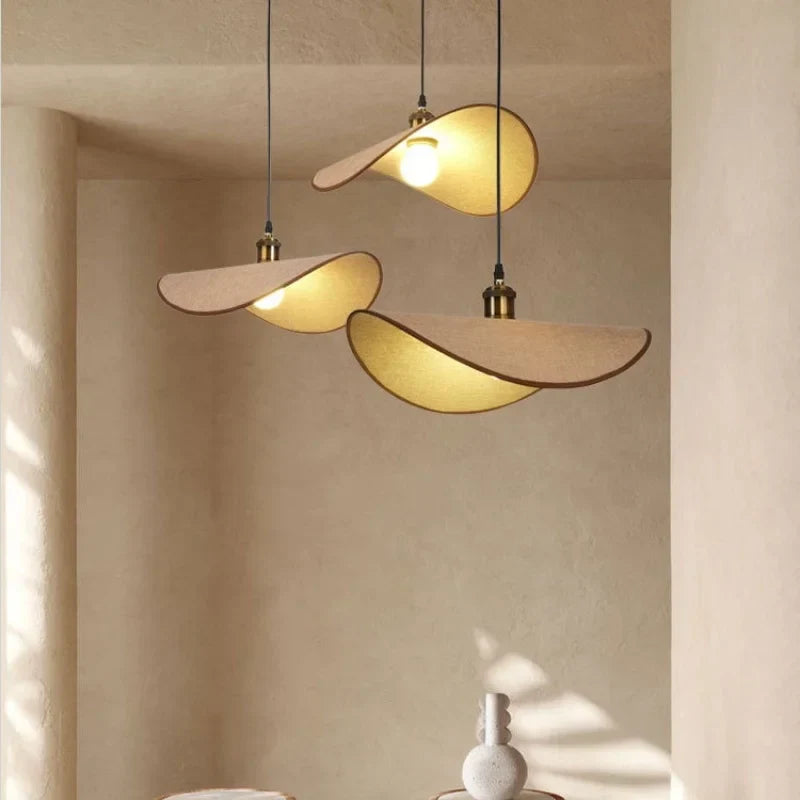 DecorBites™ Hat Pendant Light: Retro Minimalist E27 LED Hanging Lamp for Dining Room
