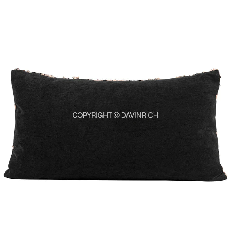 DecorBites™ Luxe Gold Foil Fabric Texture Waist Cushion Cover 30x50cm