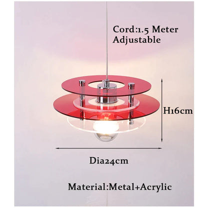 Lámpara de araña colgante acrílica DecorBites™ Bauhaus PH UFO con luces LED