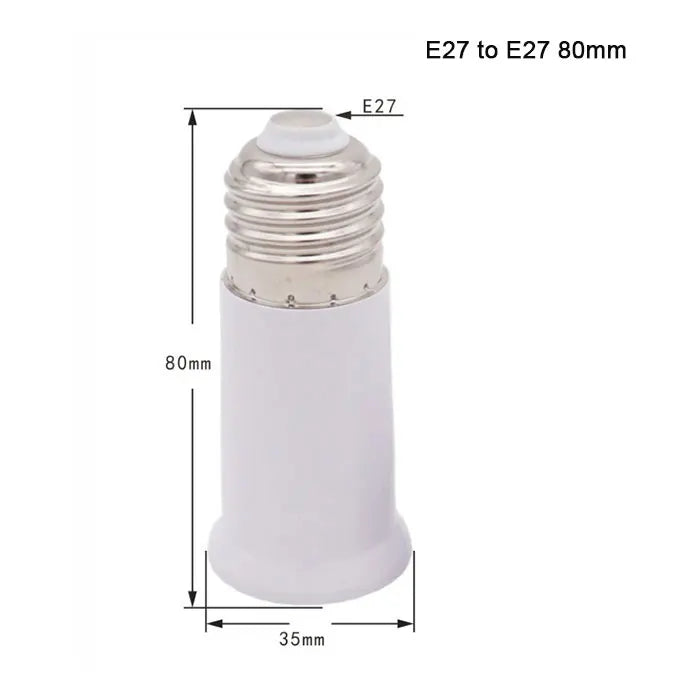 DecorBites™ E27 to E27 Socket Extender Medium Base Lamp Adapter