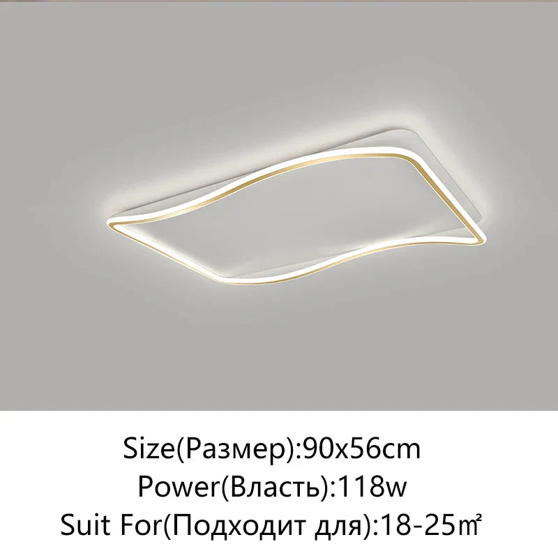 Lámpara de techo LED dorada DecorBites™: Sencillez moderna para salas de estar, comedores y dormitorios