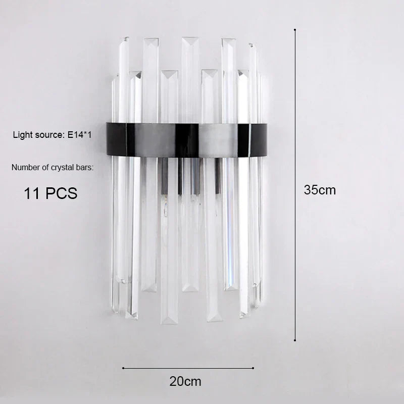 Aplique de pared DecorBites™ Crystal: Apliques nórdicos modernos para iluminación interior en sala de estar y dormitorio