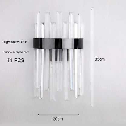 Aplique de pared DecorBites™ Crystal: Apliques nórdicos modernos para iluminación interior en sala de estar y dormitorio
