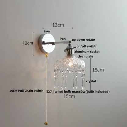 Aplique de pared LED de cristal DecorBites™ – Lámpara de noche moderna de estilo nórdico para salón
