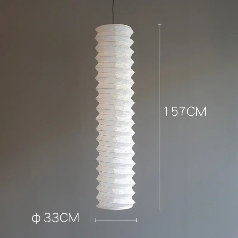 DecorBites™ Akari Noguchi Pendant Lights: Retro White Rice Paper Hanging Lamp for Home Décor.