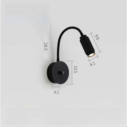 DecorBites™ Adjustable Focus LED Wall Lamp with Dimming Switch