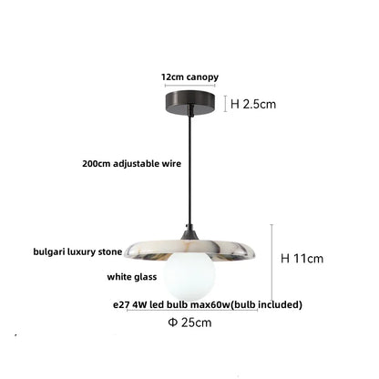 DecorBites™ LED Pendant Light Fixture Modern Luxury Stone Hanging Lamp