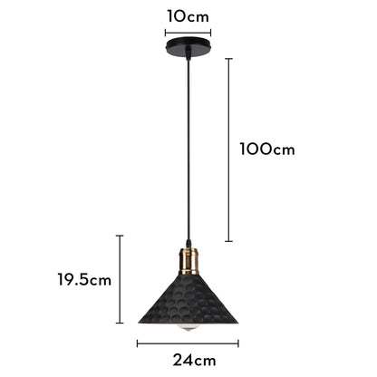 DecorBites™ Black Aluminium Modern Pendant Light for Living Room Dining Table Decor