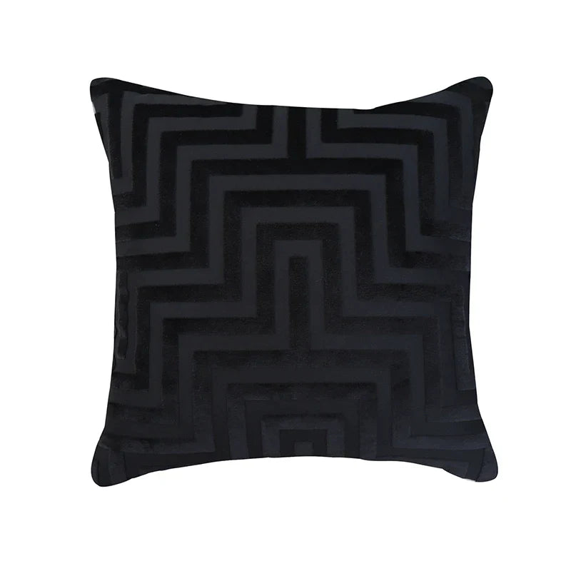 غطاء وسادة فاخر مزدوج الجوانب بتصميم هندسي من ديكوربايتس™