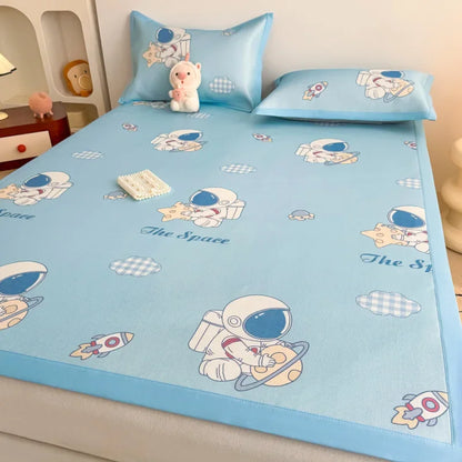 DecorBites™ Antibacterial Pattern Mat Set | Skin-Friendly & Soft Mattress | Summer Air Conditioning