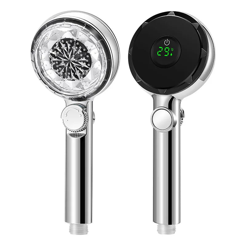 DecorBites™ LED Filtered Shower Head with Digital Display - High Pressure Water Saving