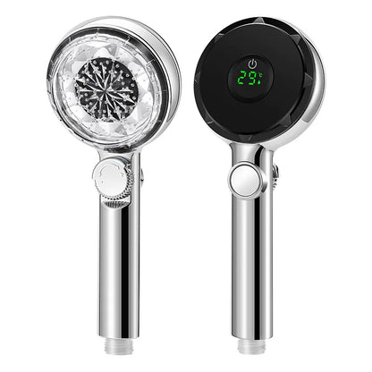 DecorBites™ LED Filtered Shower Head with Digital Display - High Pressure Water Saving