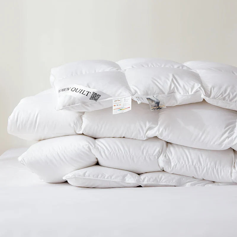 Decobites Luxe Cotton Cover White Goose Down Comforter, 5 Star Hotel Bedspread