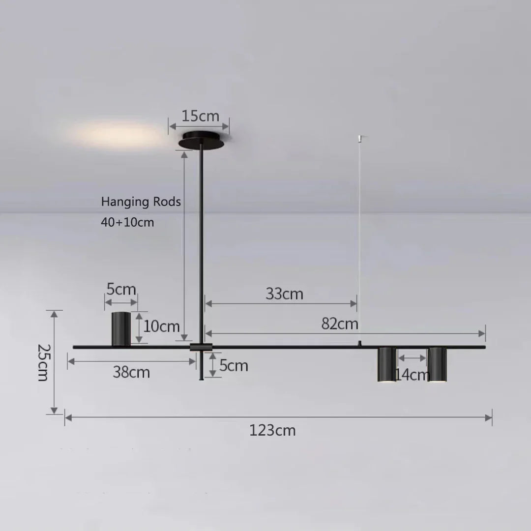 DecorBites™ Black Chandelier Pendant Lights for Dining Table, Kitchen, Living Room