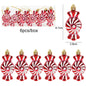 6pcs Christmas Lollipop Candy Cane Pendant Xmas Tree Hanging Ball Ornaments Christmas Decorations for Home 2024 New Year Gift