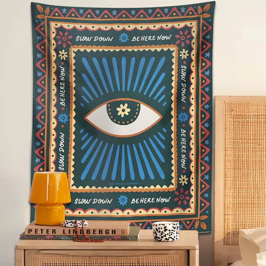 Decobites Retro Eye Tapestry Wall Hanging Hippie Boho Decor Witchcraft Tapestries