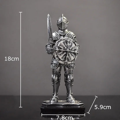 DecorBites™ Heavy Armored Knight Resin Statue Decoration for Desk and Room Aesthetic