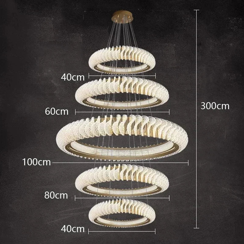 DecorBites™ Crystal Chandelier: Elegant Living & Dining Room Pendant Lighting