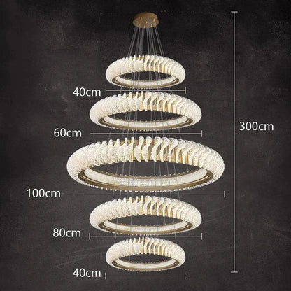 DecorBites™ Crystal Chandelier: Elegant Living & Dining Room Pendant Lighting