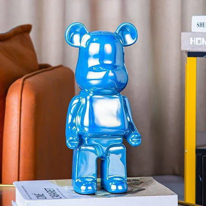 ديكور بايتس™ - تمثال دب على شكل خزانة تلفزيون - حصالة نقود، ديكور منزلي فني