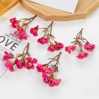 DecorBites™ Artificial Flowers: Christmas Decor, Home Wedding Bouquet, Scrapbooking Bouquets