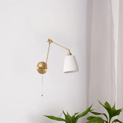 DecorBites™ Ceramic LED Wall Lamp with Pull Chain Switch for Stair, Bathroom, Living Room