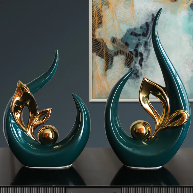 DecorBites™ Lifelike Nordic Ceramic Figurine for Home Office Decor & Desk Craft Gift