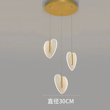 DecorBites™ Love Chandelier: Luxury Crystal Gold Lighting for Staircase & Living Room