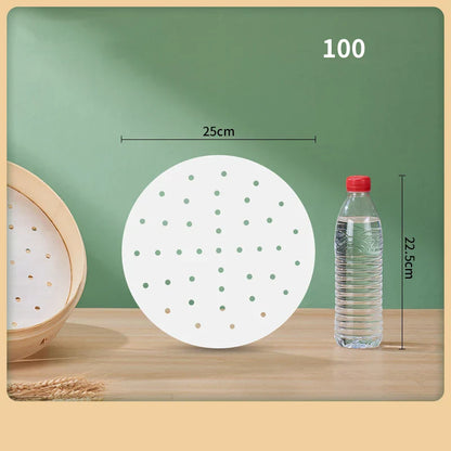 أوراق تزيين مقلاة الهواء بالبخار من ديكوربايتس™ - 100 قطعة من أدوات الخبز غير اللاصقة الماصة للزيت