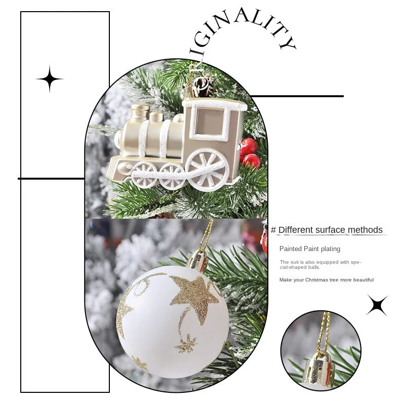 70pcs Christmas Ornaments Boutique Christmas Ball Set Christmas Tree Pendant Home Bedroom New Year Decoration New Year Gift 2024