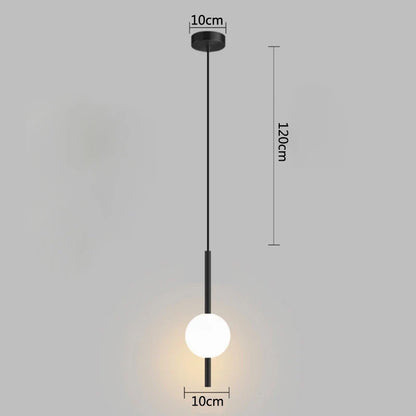 Lámpara colgante de bola de cristal DecorBites™: Lámpara colgante moderna de estilo nórdico para dormitorio