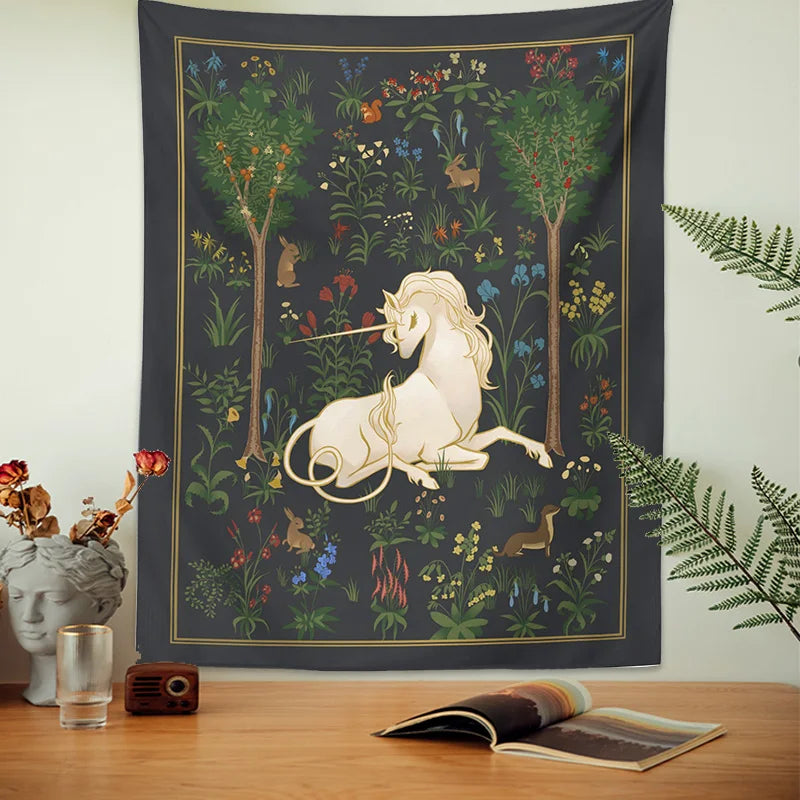 Decobites Unicorn Tapestry Wall Hanging Beach Towel Yoga Mat Home Decor