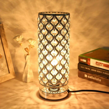 DecorBites™ Crystal Touch Bedside Lamp Dimmable USB Charging Eye-Protection Design