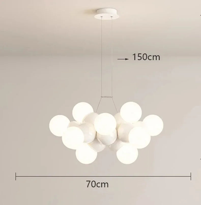 DecorBites™ Elegant Chandelier Ceiling Pendant Light Fixture for Dining Room, Salon & Indoor Lighting