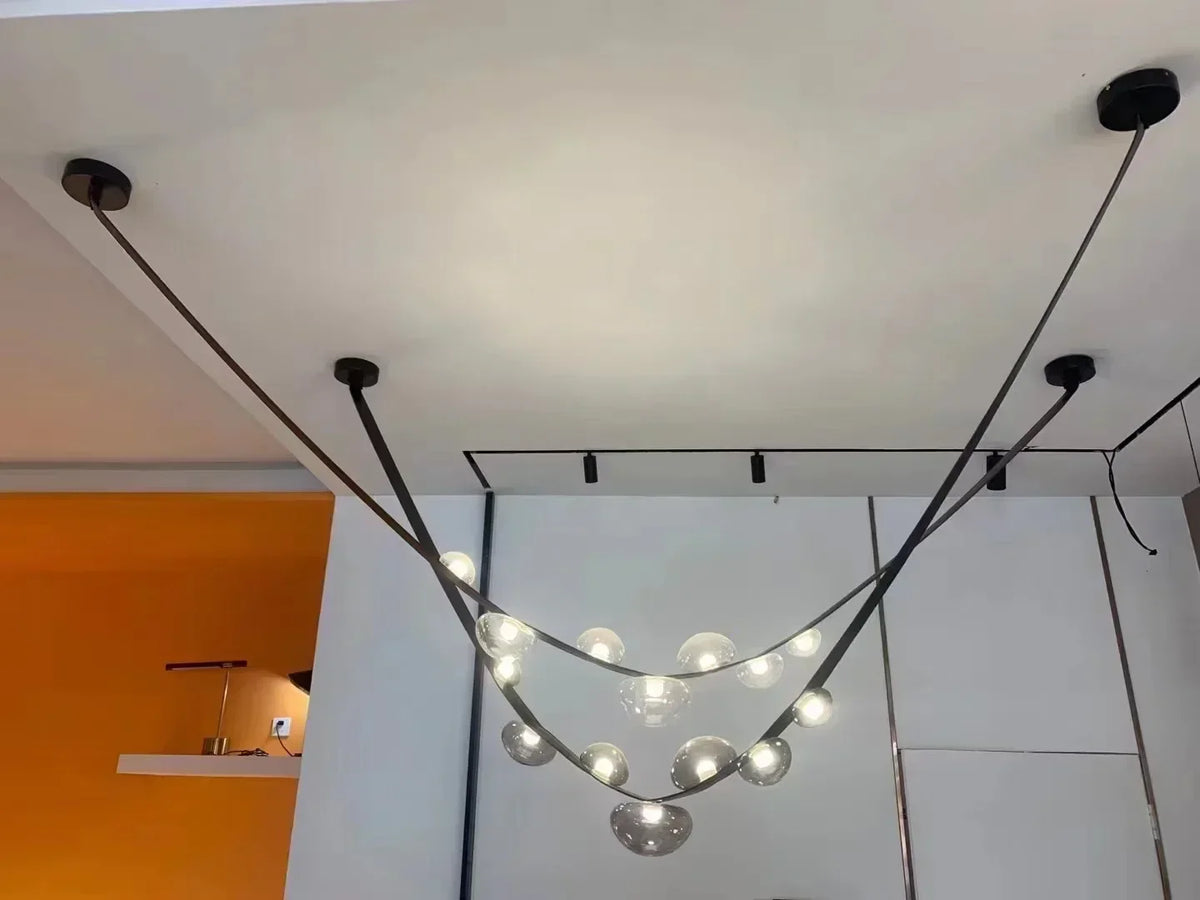 Decorbites™-Leder-LED-Hängeleuchte: Moderne Beleuchtung für Wohnzimmer, Flur und Villa