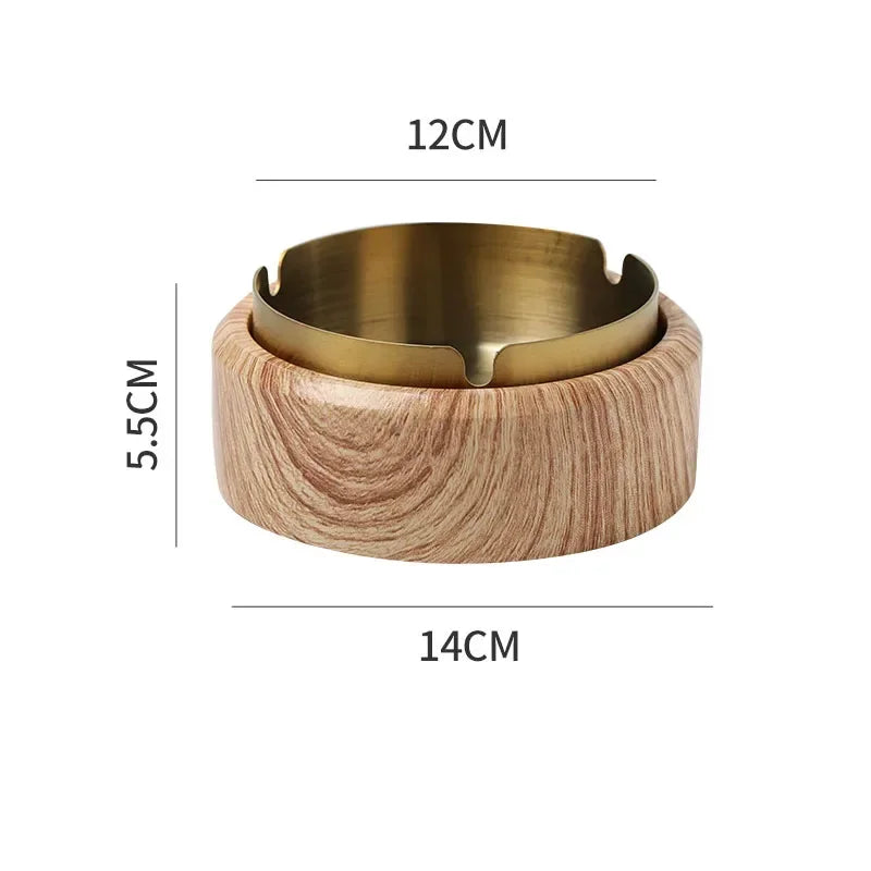 Cenicero DecorBites™ con textura de mármol chapado en oro - Accesorios para fumar