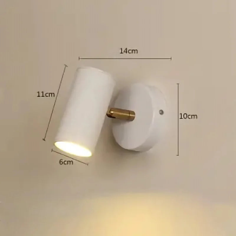 Aplique de pared LED dorado DecorBites™, moderno y ajustable, para sala de estar