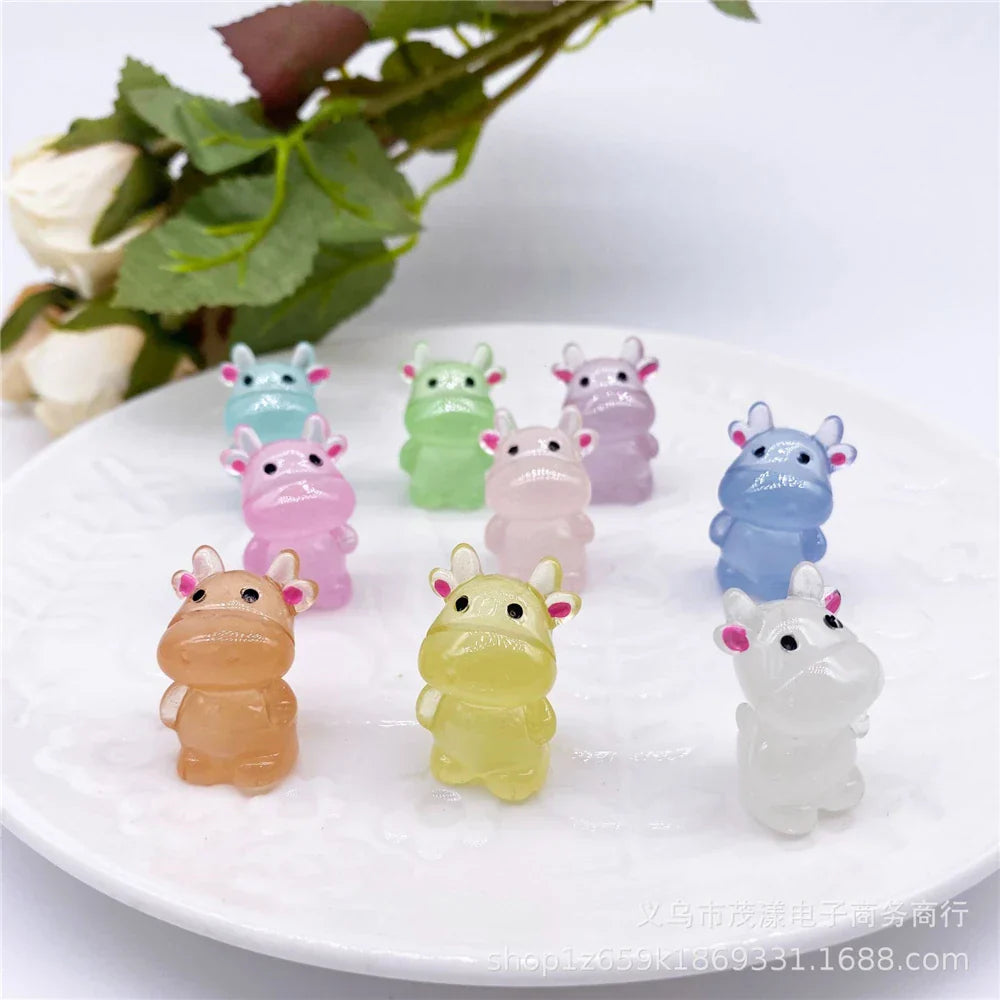 ديكور بايتس™ - تماثيل حيوانات مصغرة كاواي لتزيين المنزل وإكسسوارات رفوف الكتب