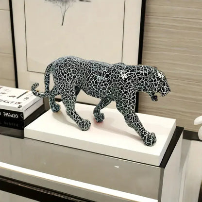 DecorBites™ Leopard Panther Resin Sculpture Collectible Figurine for Modern Home Decor