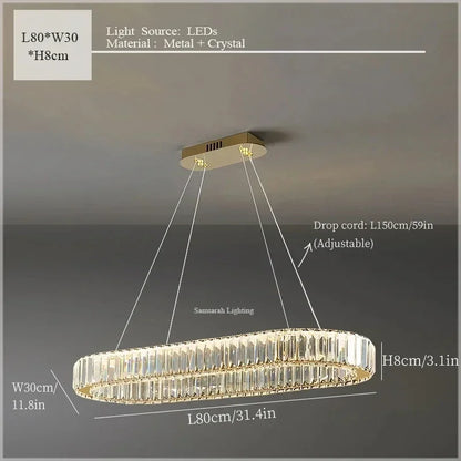 DecorBites™ Crystal Ceiling Pendant Chandelier for Luxury Room Decor