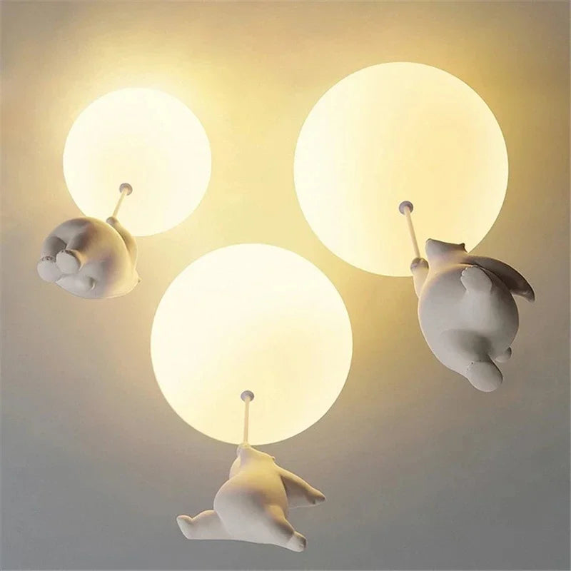 Lámpara de Techo LED Oso para Niños Decorbites™ - Lámpara Colgante de Diseño para Dormitorio