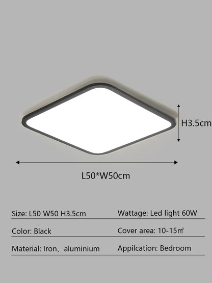 DecorBites™ LED Ceiling Lamp: Modern Minimalist Rectangular Design for Living room, Bedroom, Indoor Lighting