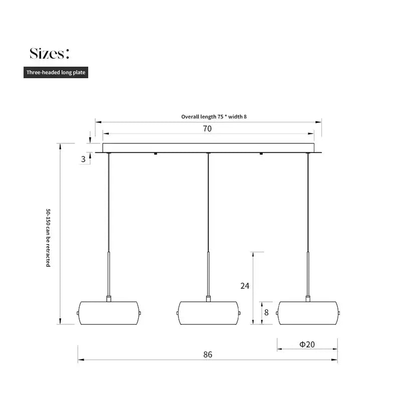 DecorBites™ Modern Glass Dining Table Pendant Light