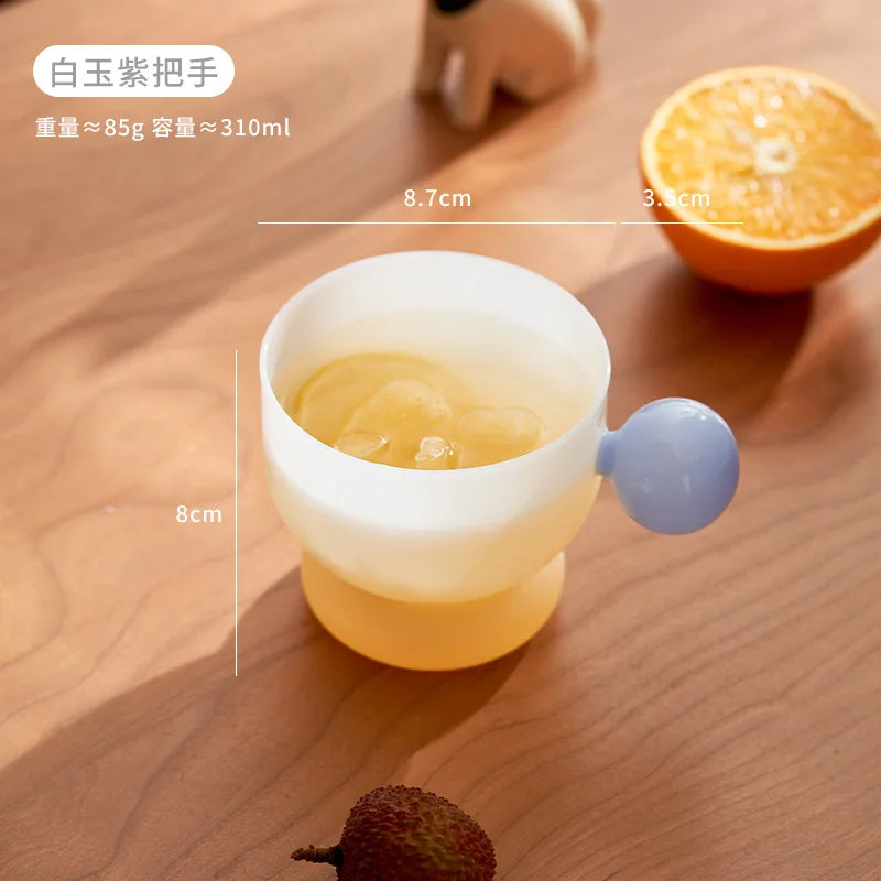 DecorBites™ Glass Spherical Handle Coffee Mug, 310ml