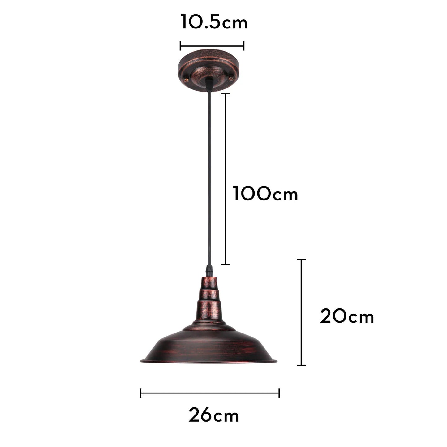 Industrial Vintage Black Iron Pendant Light